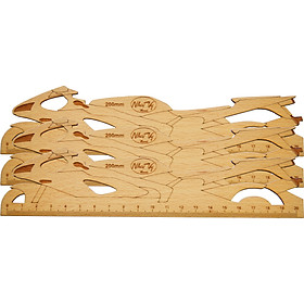 Combo 3 Thước Gỗ Học Sinh Nhatvywood 200mm - Xe Mô Tô